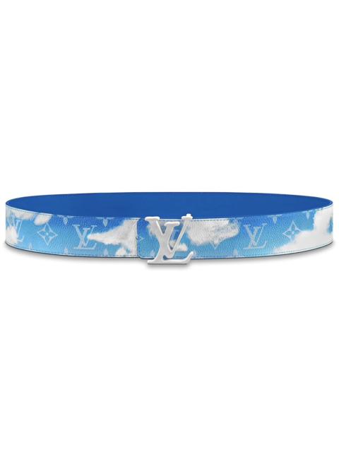 Louis Vuitton Louis Vuitton LV Shape Reversible Belt Clouds Monogram 40MM Blue