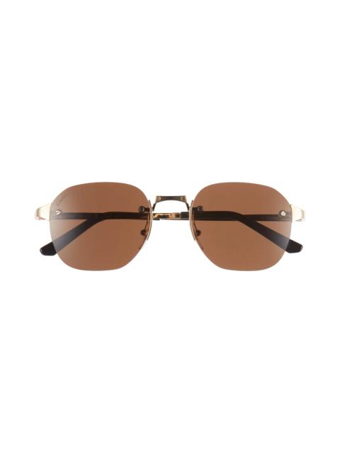 Cartier 53mm Round Sunglasses