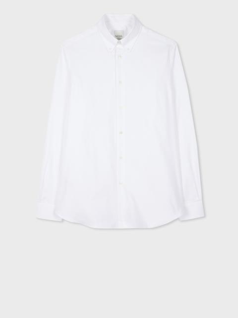 White Oxford Cotton Button-Down Shirt