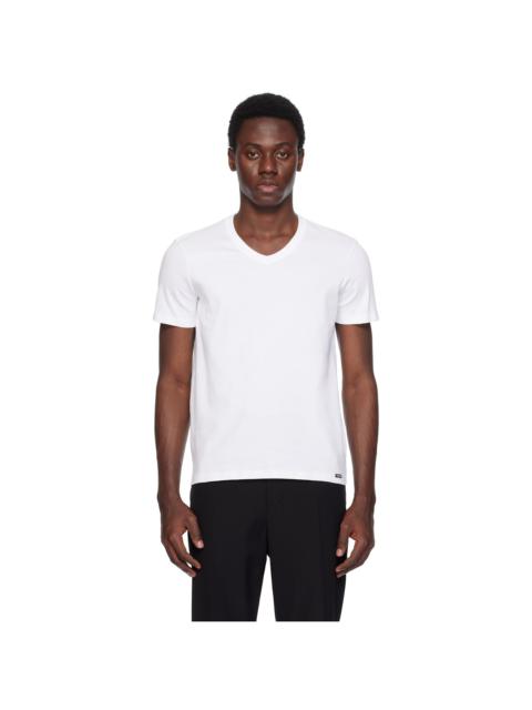 TOM FORD White Cotton Stretch Jersey T-shirt