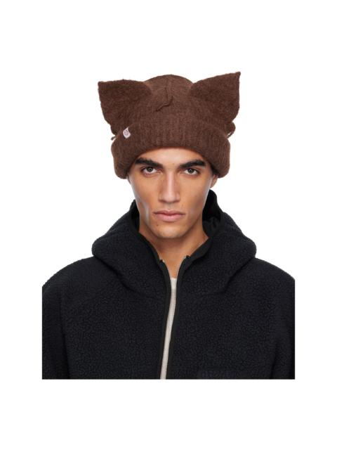 CHARLES JEFFREY LOVERBOY Brown Alpaca Chunky Ears Beanie