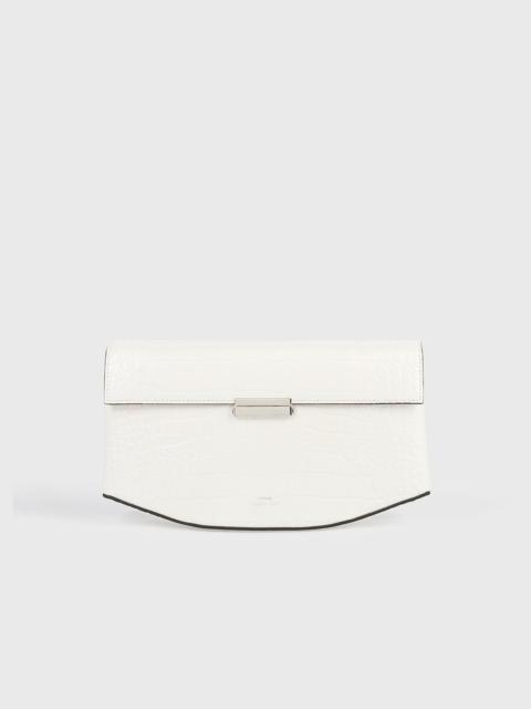 TOTEME Clip croco-embossed shoulder off-white