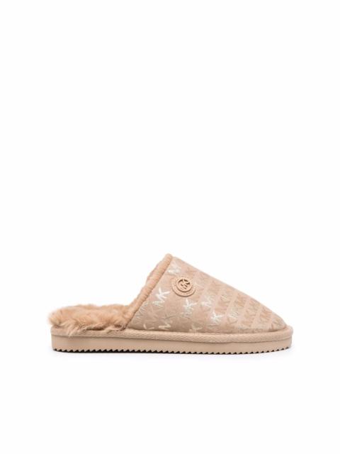 MICHAEL KORS Janis monogram-print slippers