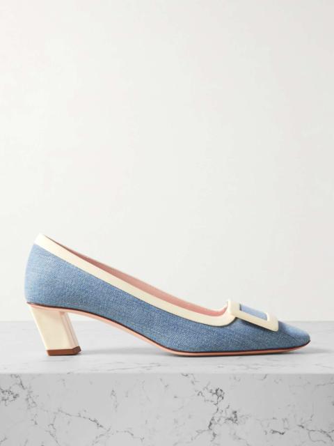 Roger Vivier Belle Vivier denim and patent-leather pumps