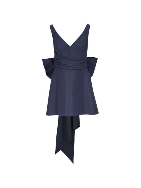 CAROLINA HERRERA V-neck bow mini dress