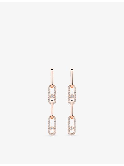 MESSIKA Move Link Convertible 18ct Gold And 1.70ct Diamond Drop Earrings