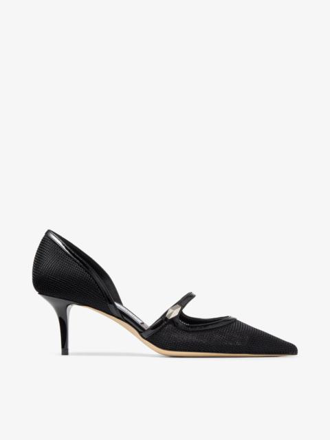 Carolyn 60
Black Mesh & Patent Leather Pumps