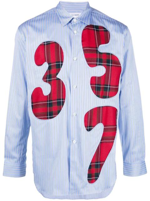 Number Patchwork Shirt Pattern B
