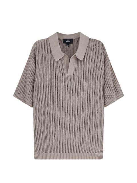 REPRESENT open-knit polo shirt