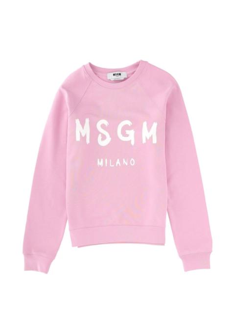 MSGM logo-print crew-neck sweatshirt