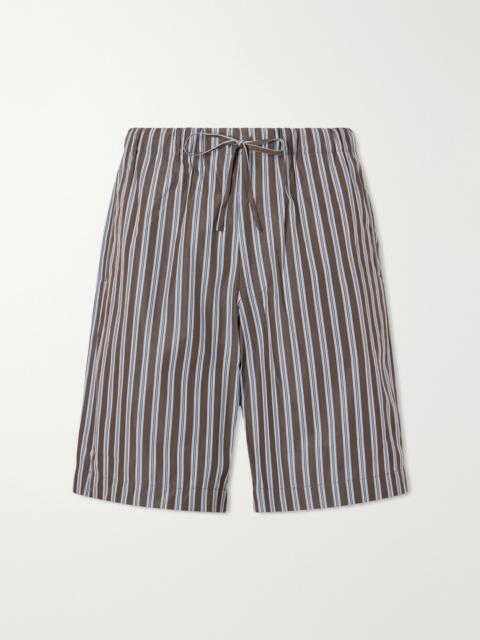 Dries Van Noten Piperi Straight-Leg Striped Cotton Shorts
