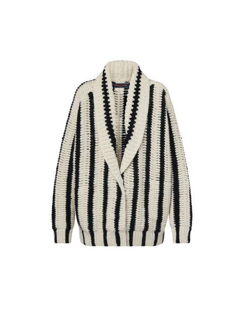 Louis Vuitton Vertical Stripes Shawl Collar Cardigan