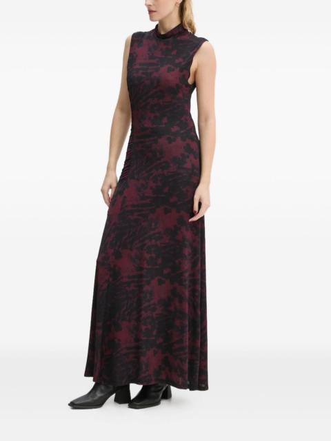GESTUZ high-neck printed dress