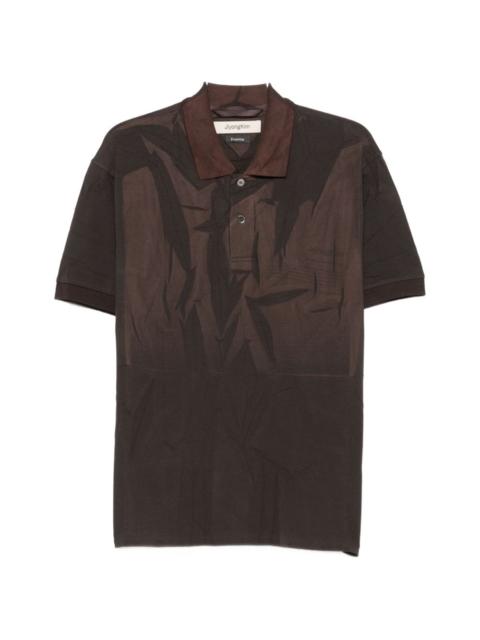 JiyongKim sun-faded cotton polo shirt