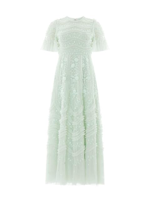 Needle & Thread Gianna Ruffle Short Sleeve Ankle Gown