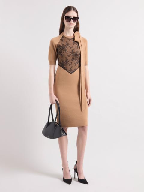 NINA RICCI Camel Cashmere Midi Dress