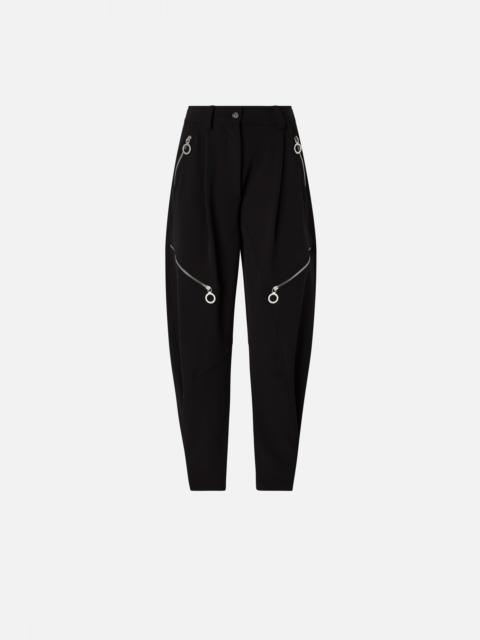 PINKO P-PANTS TROUSERS WITH ZIP IN TECHNICAL CREPE