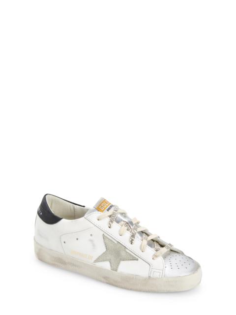 Super-Star Low Top Sneaker in White/Taupe