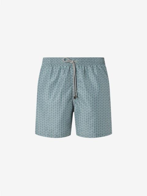 CORNELIANI Short aqua green boxer swimming trunks