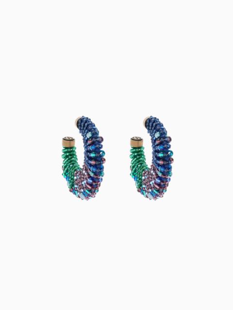 GIORGIO ARMANI HOOP EARRINGS WITH SWAROVSKI CRYSTALS