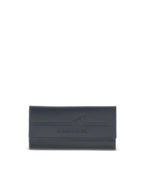 Paul & Shark fin-embossed leather keychain