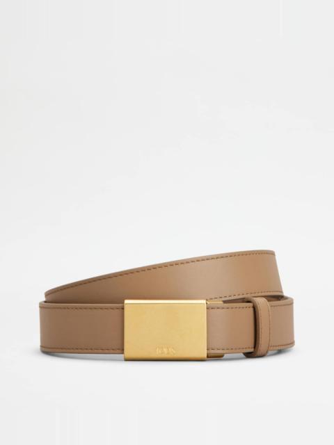 Tod's BELT IN LEATHER - BEIGE
