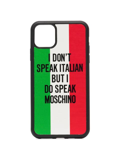 Moschino slogan-print iPhone 11 Pro Max case