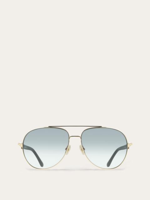FERRAGAMO Aviator frame sunglasses