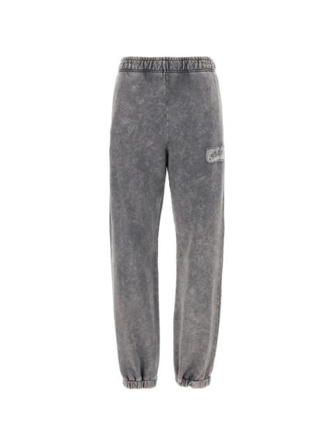 logo-patch elastic-waist track pants