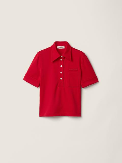Technical jersey polo shirt