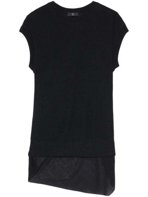 Y's ruched-detailing cotton-blend top