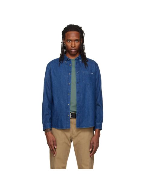 A.P.C. Blue Lightweight Denim Shirt