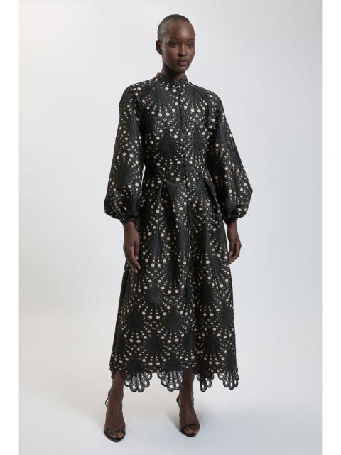 KAREN MILLEN Bonded Lace Shirt Dress