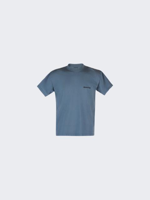 BALENCIAGA Corporate T-Shirt Washed Blue