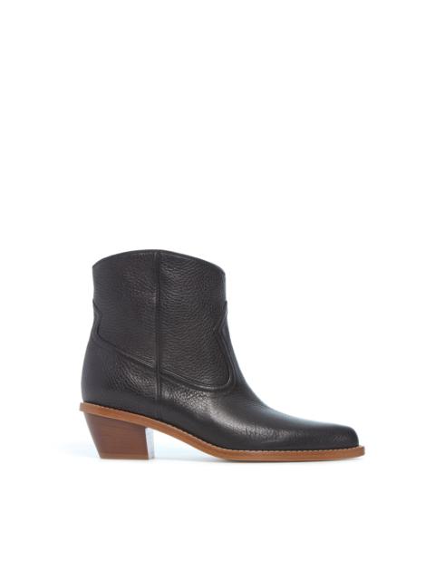 GABRIELA HEARST Leduc Ankle Boot in Black Grained Leather