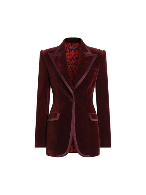 Dolce & Gabbana Velvet single-breasted jacket