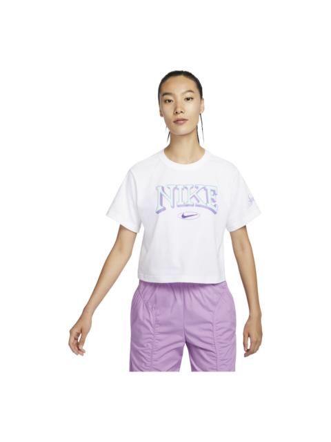 Nike (WMNS) Nike Sportswear Graphic Oversized T-Shirt Asia Sizing 'White' FZ2856-100