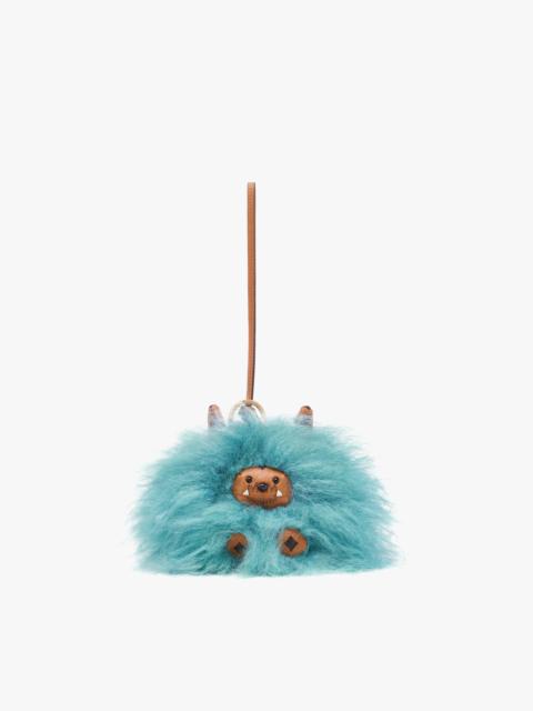 MCM Aren Mars Dog Charm in Faux Fur and Visetos