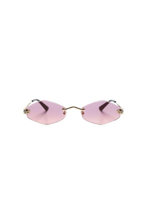 Cartier panthère-embellishment sunglasses