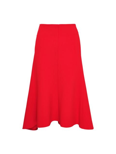 Jil Sander Crepe Textured Matt Viscose Skirt