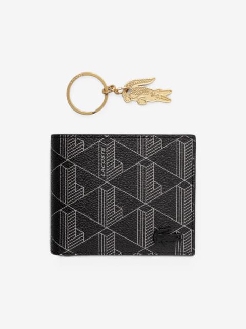 LACOSTE The Blend monogram-print logo-plaque wallet