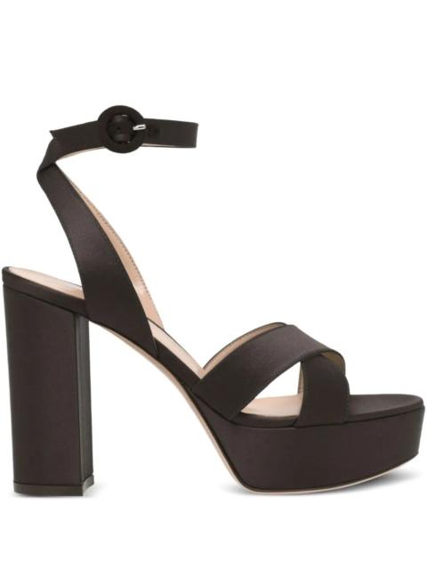 Gianvito Rossi Crepe Satin Sandals T.070