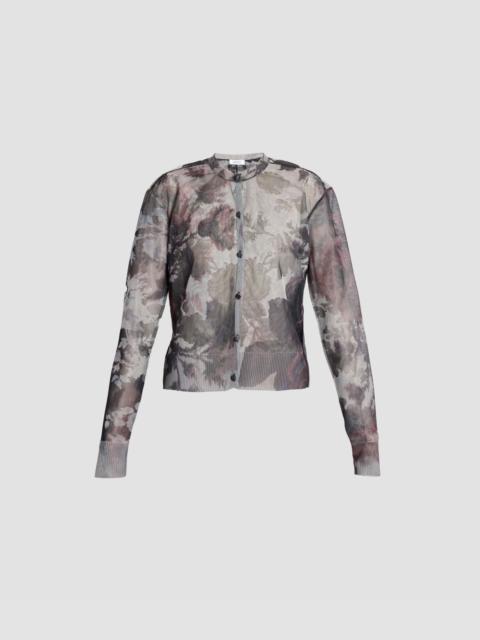 Erdem FLORAL PRINT JACQUARD CARDIGAN