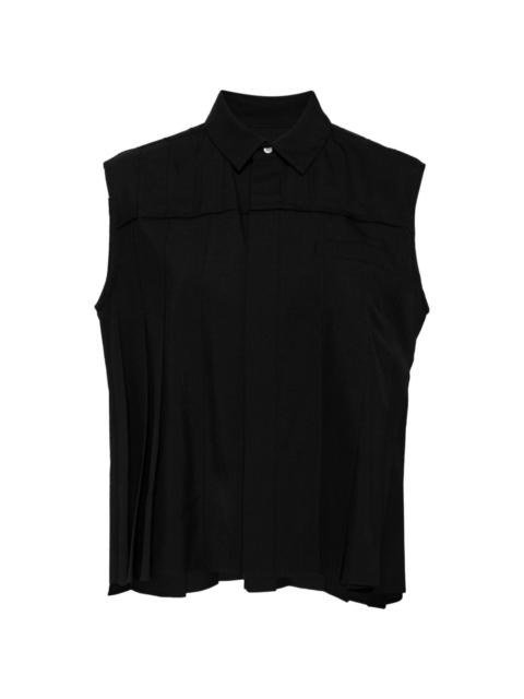 pleated vest shirt