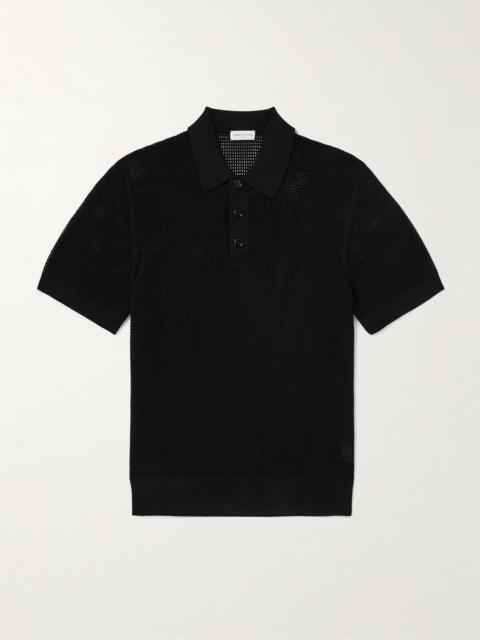 Pointelle-Knit Polo Shirt