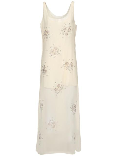 rabanne Chiffon mousseline long dress