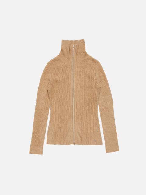 Acne Studios Cashmere zip-up cardigan - Light brown