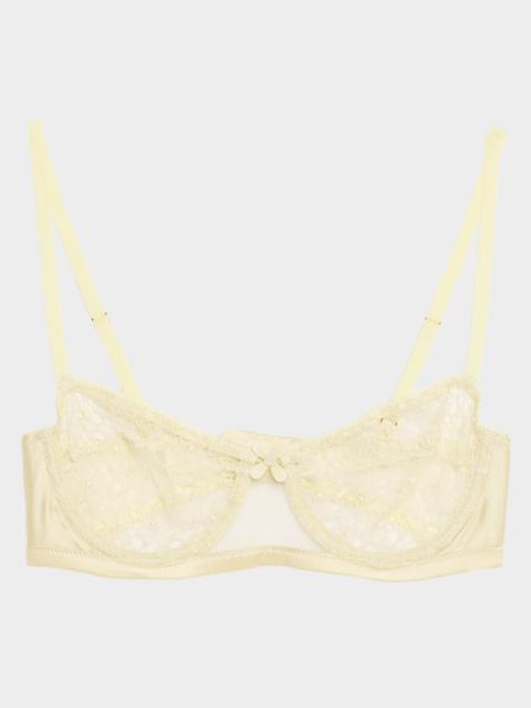 KIKI DE MONTPARNASSE Vinca Beaded Floral Lace Balconette Bra