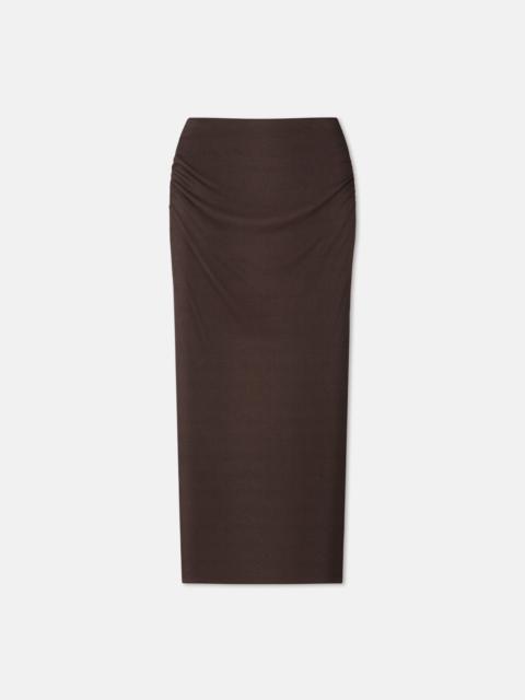 Nanushka Ruched Mesh-Jersey Midi Skirt