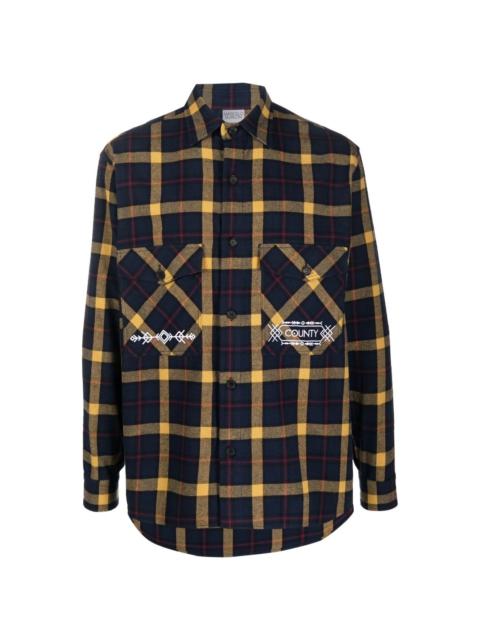 Marcelo Burlon County Of Milan folk check pattern shirt